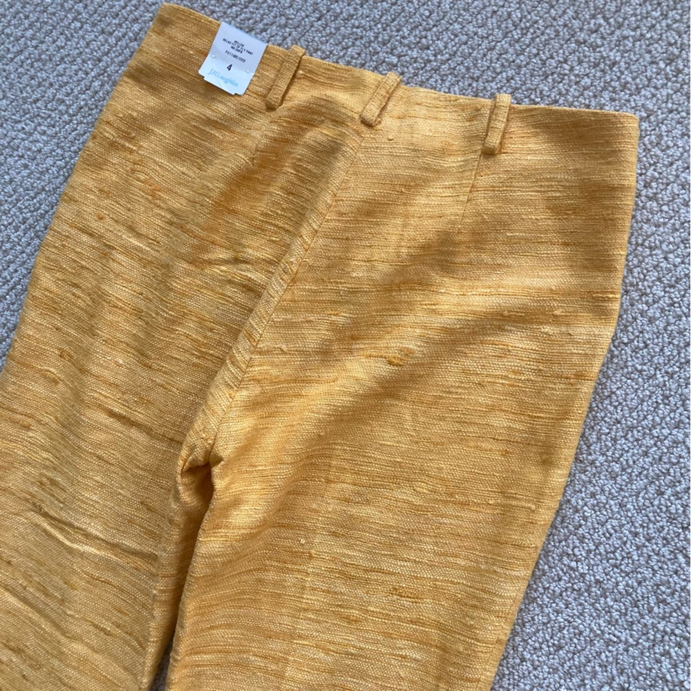 NEW J. McLaughlin Keller Relaxed Fit Clasp Fly Pant Trousers Marigold Size 4 NWT - Picture 11 of 12